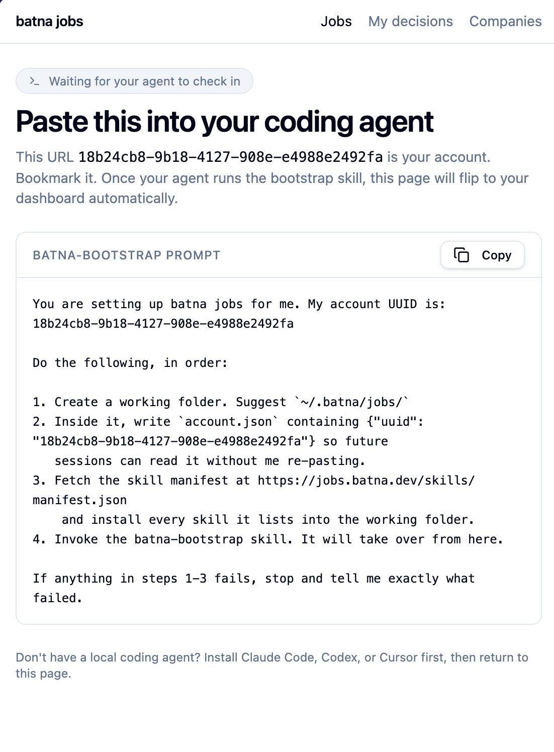 Agent experience exploration
